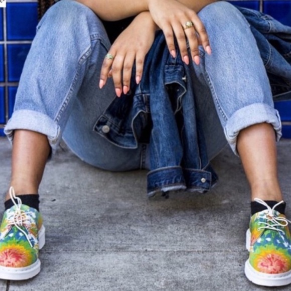 Dr Martens Lester Tie Dye Cavas Shoes Size 6 - Picture 5 of 8